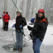 Umass Lowell students ice climbing in MA